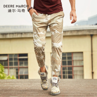 迪尔马奇夏季修身迷彩男士休闲裤小脚裤百搭裤子男潮流M16928