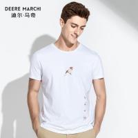 短袖T恤男士纯色圆领2018新款夏季纯白色半袖体恤男M010030