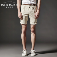迪尔马奇夏季时尚直筒版型翻边棉男装休闲短裤M19515