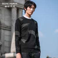 新款毛衣男秋冬圆领针织衫男士修身韩版潮流个性打底衫M11684