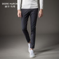 迪尔马奇春装新款男士休闲长裤 时尚纯色条纹面料裤子M16803
