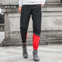 男士裤子秋裤新款休闲裤男裤脚字母刺绣青年潮M16969