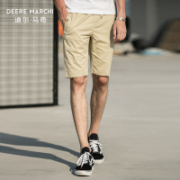 迪尔马奇夏装新款男 士休闲短裤 纯色修身磨 毛五分裤M19598