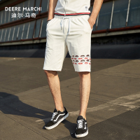迪尔马奇夏季短裤男士休闲裤五分裤印花套装中裤M26005K