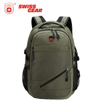 SWISSGEAR瑞士军刀双肩旅行包 男多功能防泼水电脑包15.6英寸商务休闲背包 黑色