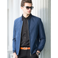 卡帝乐鳄鱼(CARTELO)夹克男秋季款中年男士棒球领纯色休闲长袖外套AC804