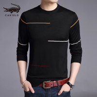卡帝乐鳄鱼男士长袖t恤春秋季韩版男装中青年打底衫针织衫BDH6836T