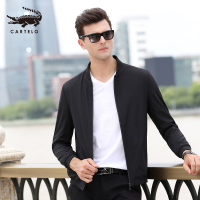 卡帝乐鳄鱼(CARTELO)春季男士外套2020新款夏季薄款夹克青中年休闲男装春秋上衣