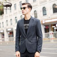 卡帝乐鳄鱼(CARTELO)休闲西装男中青年商务韩版修身小西服男士外套单西上衣