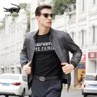 卡帝乐鳄鱼(CARTELO)夹克男2020年秋季新款中青年男士商务休闲夹克衫