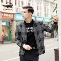 卡帝乐鳄鱼(CARTELO)男士外套中年男装秋季商务休闲薄款30-50岁上衣春秋夹克衫