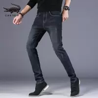 卡帝乐鳄鱼(CARTELO)秋冬季牛仔裤男修身小脚休闲长裤子男士韩版潮流百搭