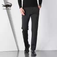 卡帝乐鳄鱼(CARTELO)秋冬款休闲裤男士新款宽松直筒弹力秋季商务休闲长裤子男