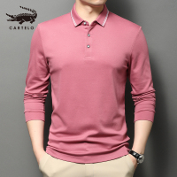 卡帝乐鳄鱼(CARTELO)男士长袖T恤 2020秋季新款中青年棉质男装Polo衫