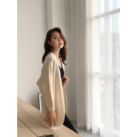 天淳尔秋冬款毛衣外套2018新款女士中长款长袖针织开衫EDF5192