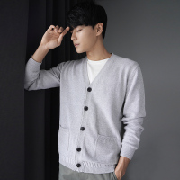 超音狼秋冬男装V领针织开衫时尚毛衣MS-SM5019
