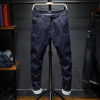 超音狼秋冬新款修身加绒时尚青年弹力牛仔裤男百搭休闲裤CDBX-1839