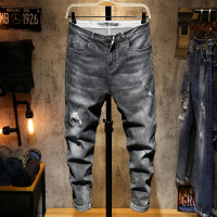 超音狼春夏款 休闲破洞九分牛仔裤CD-D067