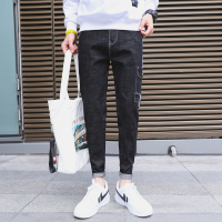 超音狼春夏款 休闲口袋条纹九分工装裤KK-388