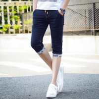 超音狼夏款 休闲修身七分牛仔裤KK-755