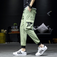 超音狼春夏款 口袋印花速干工装裤KK-K19