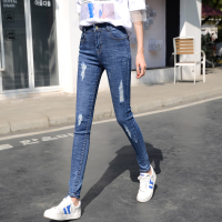 天淳尔春夏款 修身磨破休闲小脚裤TMN-625