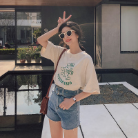 天淳尔夏款 大圆扣腰带牛仔短裤KJMM-902