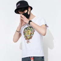 超音狼夏款 动物树印花短袖LSZC-3212