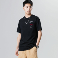 超音狼夏款 宽松印花男T恤HD-2132