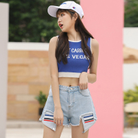 天淳尔夏款 高腰口袋外漏牛仔短裤SGG-876