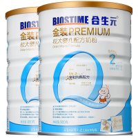 合生元(Biostime)金装较大婴儿配方奶粉2段（6-12个月）900g*2罐