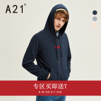 A21秋装男装2018新款男套头连帽字母卫衣百搭长袖大兜时尚卫衣衫