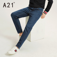A21秋季新款2018男装弹力牛仔裤潮流男裤子简约百搭小直筒长裤