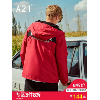 A21男装英伦连帽风衣男短款秋冬季2018新款帅气男士休闲外套潮流