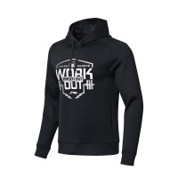 李宁男子训练套头连帽卫衣外套