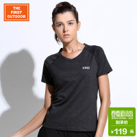 美国户外女款跑步运动瑜伽修身冰感速干T恤透气