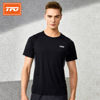 TFO 2019年新款弹力透气网布拼接 情侣款男女圆领拼接短袖速干T恤运动T恤