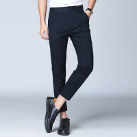 杰米克2018春夏新款男士年轻时尚小直筒九分裤休闲裤