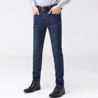 杰米克2018春季新款男士商务经典简约柔软牛仔裤