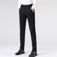 杰米克【优雅稳重】夏季新款商务休闲中腰棉质修身直筒裤男士休闲裤