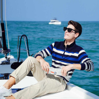 杰米克商务休闲半开襟立领POLO衫