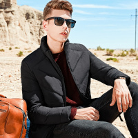 杰米克2018冬季新款【简约帅气】经典百搭合身立领短款男士羽绒服