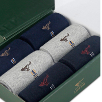 七匹狼(SEPTWOLVES)混色基础商务男袜（颜色随机）6双盒装