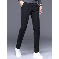 【苏宁自营】杰米克男装 春季新款男士修身小直筒个性松紧腰休闲裤长裤