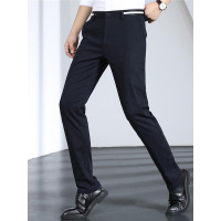 【自营】杰米克 男士休闲裤商务直筒时尚织带微弹休闲裤男