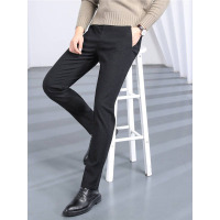 【自营】杰米克 休闲裤商务直筒腰头拼接肌理感材质舒适男士休闲裤