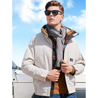 【自营】杰米克 羽绒服保暖防风袖压胶直充短款男士羽绒服