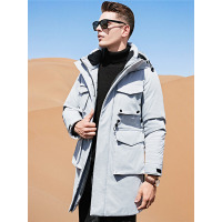 【自营】杰米克 羽绒服男保暖多立体袋长款连帽男士羽绒服