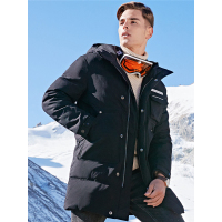 【自营】杰米克 男士羽绒服厚时尚口袋男士连帽羽绒服长款保暖