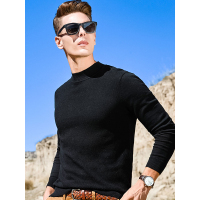 【自营】杰米克 毛衣男套头毛衣肌理基础百搭休闲合身保暖圆领男士针织衫